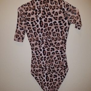 Animal print body suit